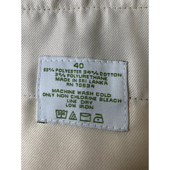 Orvis Mens Brown Flat Front Chino Pants 40x30 Field Sport Workwear RS10274 EUC - Picture 5 of 6